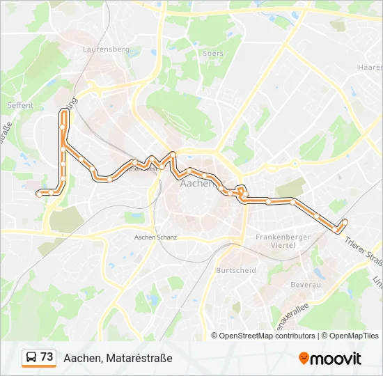 73 Bus Line Map