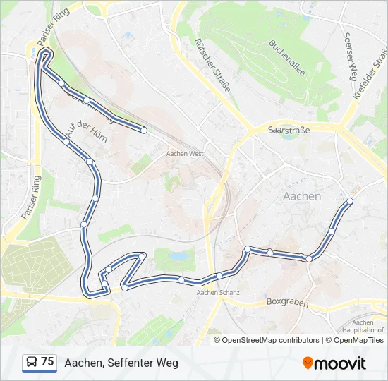 75 Bus Line Map