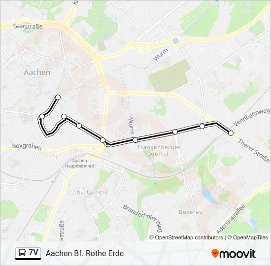7V Bus Line Map