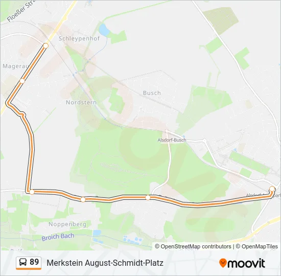 89 Bus Line Map