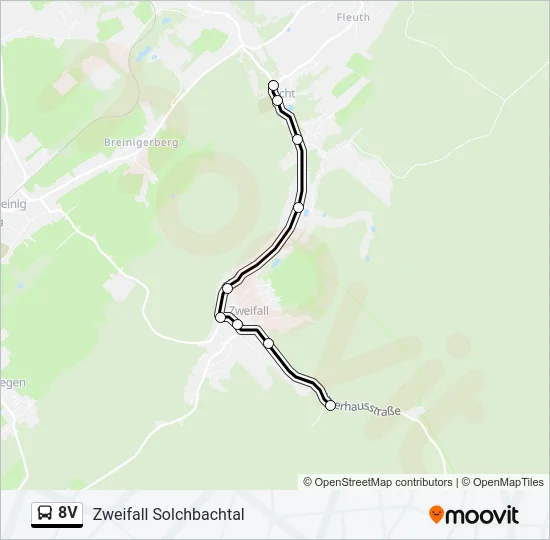 8V Bus Line Map