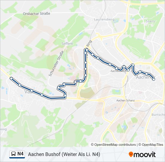 N4 bus Line Map