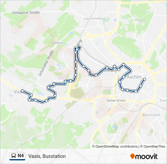 Автобус N4: карта маршрута