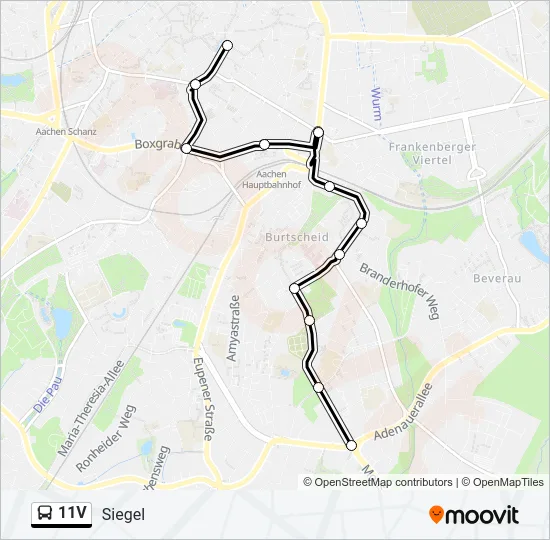 11V Bus Line Map