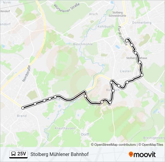 Buslinie 25V Karte