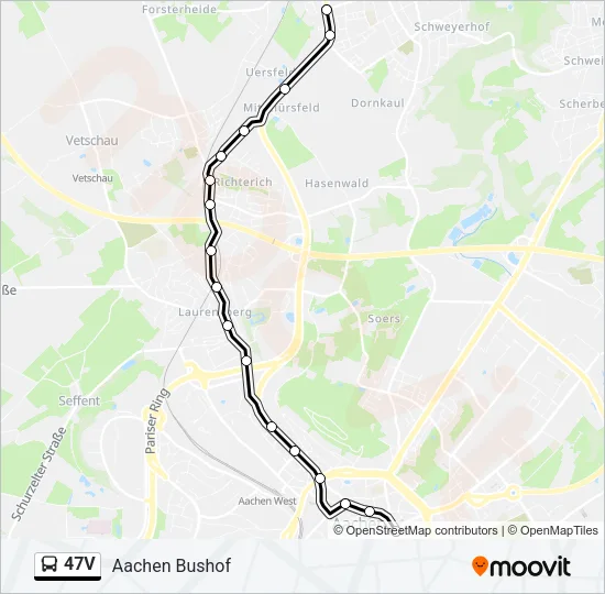 47V Bus Line Map