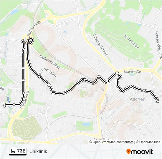 Buslinie 73E Karte
