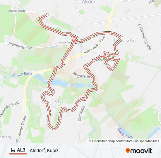 AL3 bus Line Map