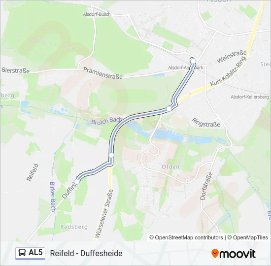 AL5 Bus Line Map
