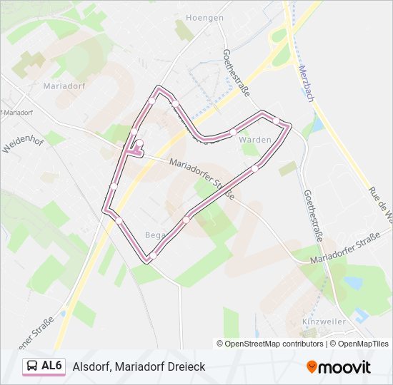 AL6 bus Line Map