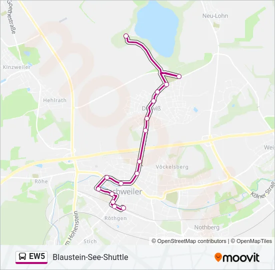 EW5 Bus Line Map