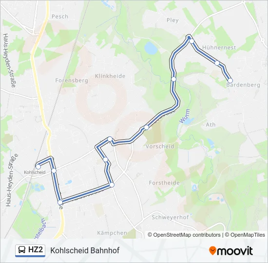 HZ2 Bus Line Map
