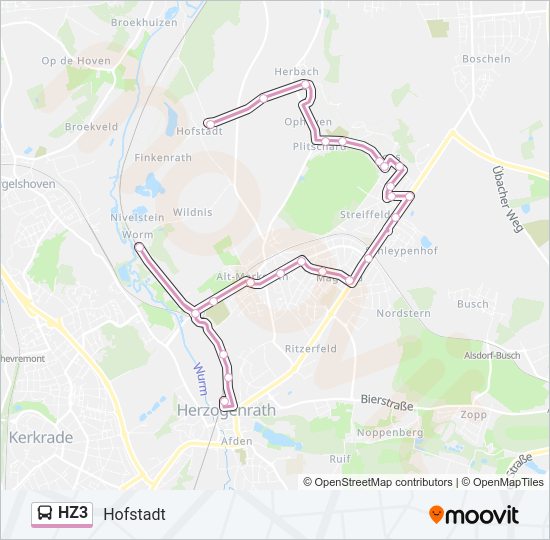 HZ3 Bus Line Map