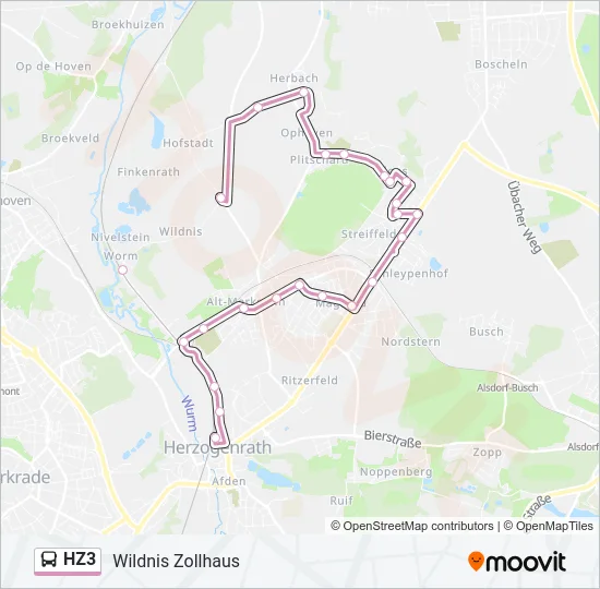 HZ3 Bus Line Map