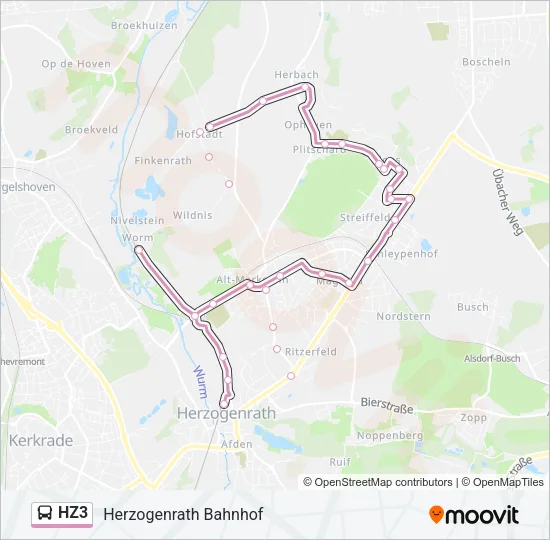 HZ3 Bus Line Map