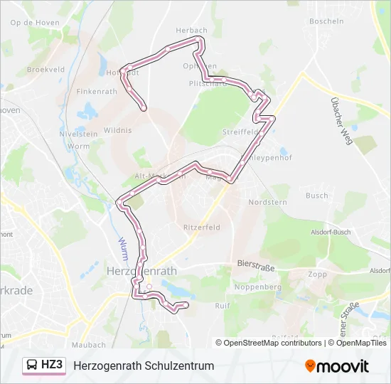 HZ3 Bus Line Map