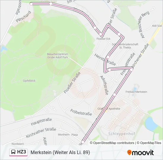 HZ3 Bus Line Map