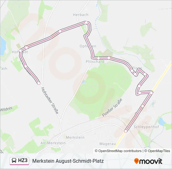 HZ3 Bus Line Map