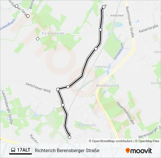 17ALT Bus Line Map