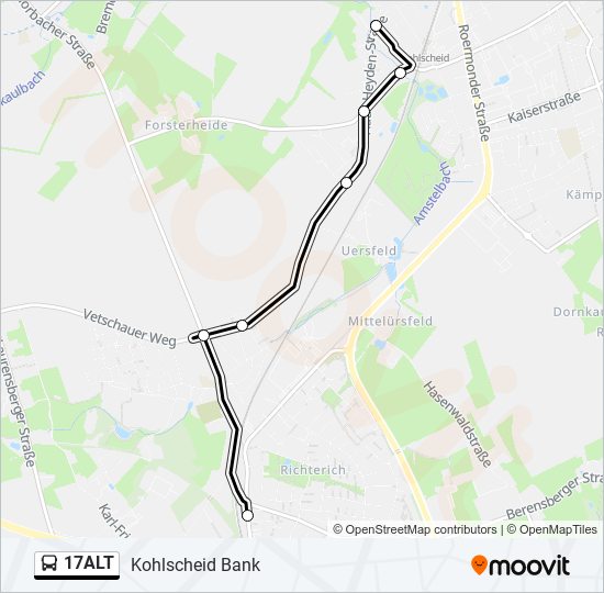 17ALT bus Line Map