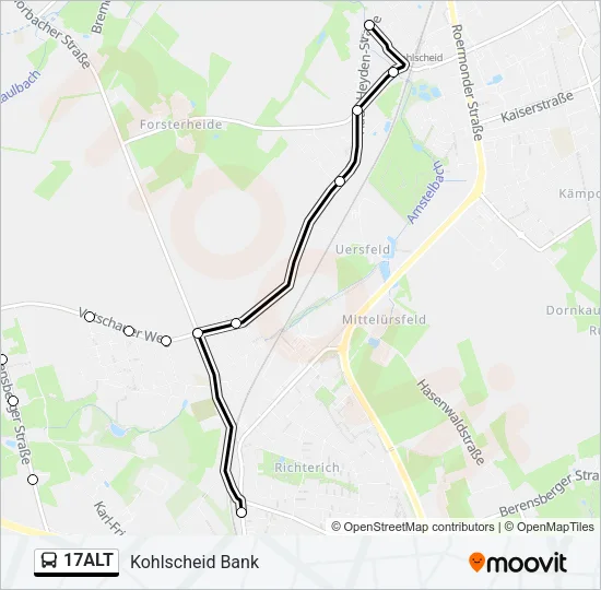 17ALT Bus Line Map