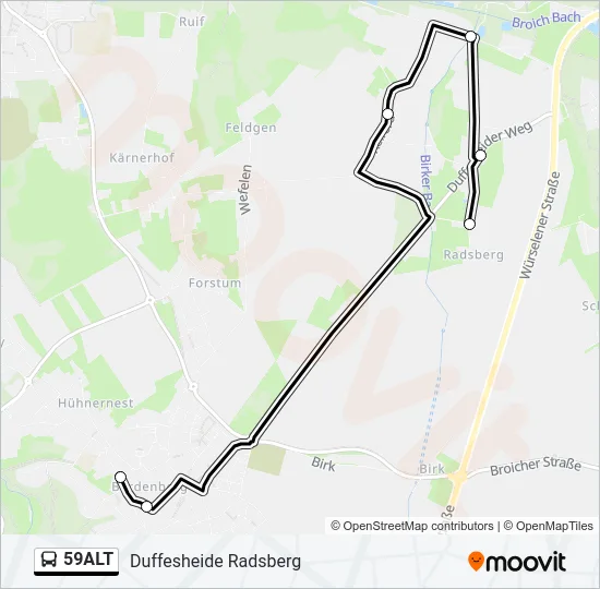 59ALT Bus Line Map