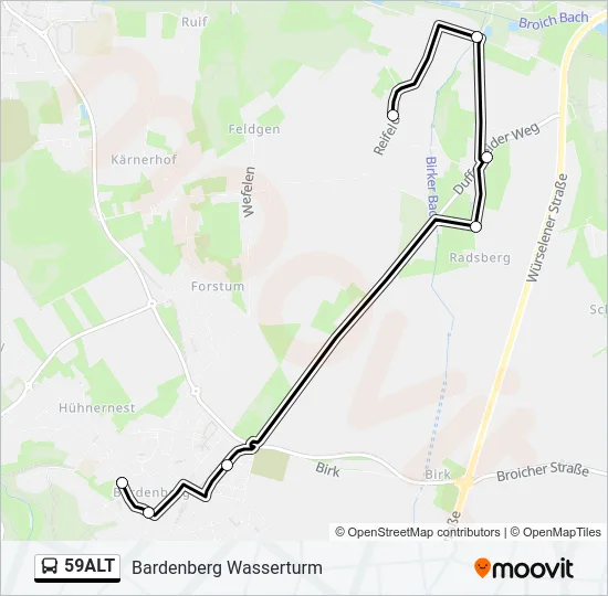 59ALT Bus Line Map