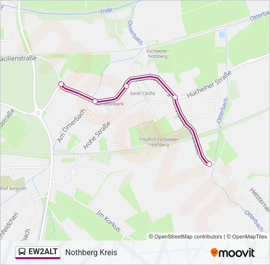 EW2ALT Bus Line Map