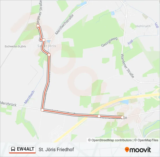 EW4ALT Bus Line Map