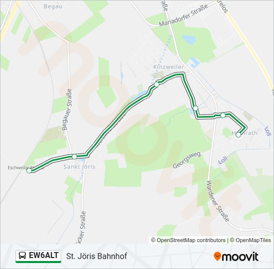 Автобус EW6ALT: карта маршрута