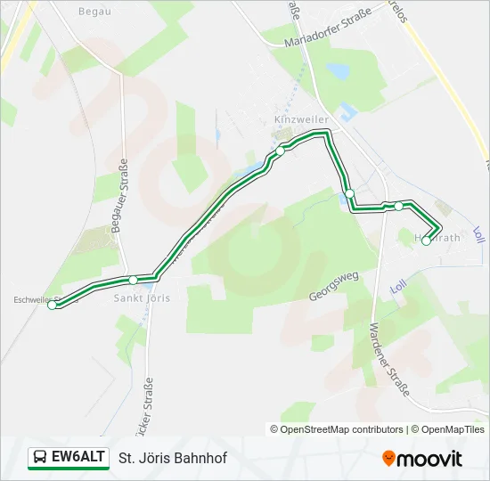 EW6ALT Bus Line Map