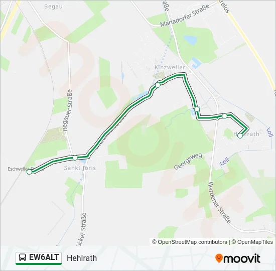 EW6ALT Bus Line Map