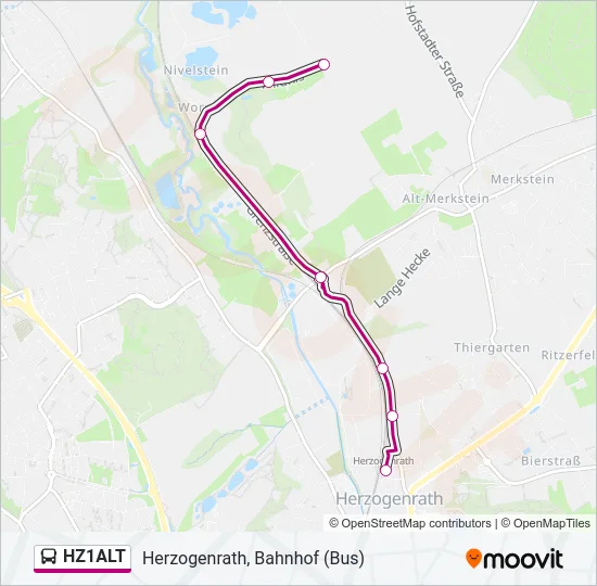 HZ1ALT Bus Line Map
