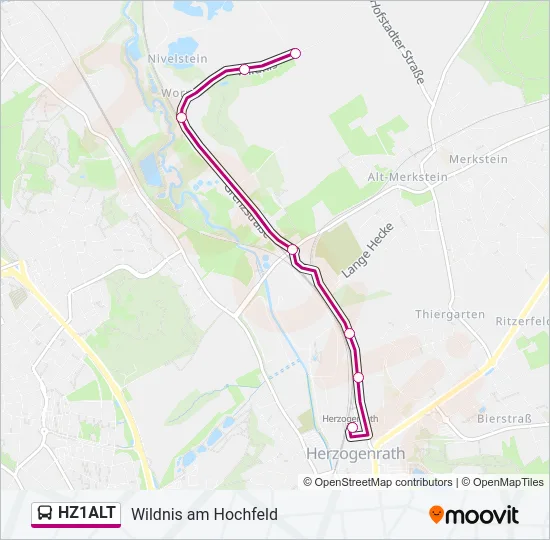 HZ1ALT Bus Line Map