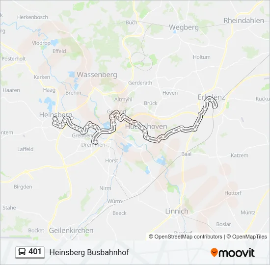 401 Bus Line Map