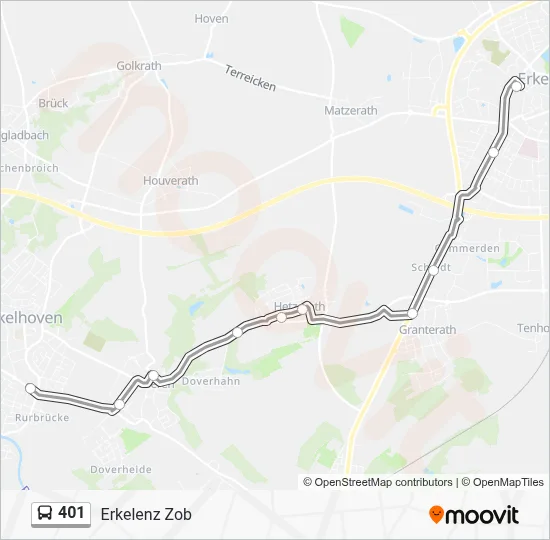 401 Bus Line Map