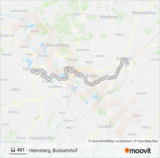 401 Bus Line Map