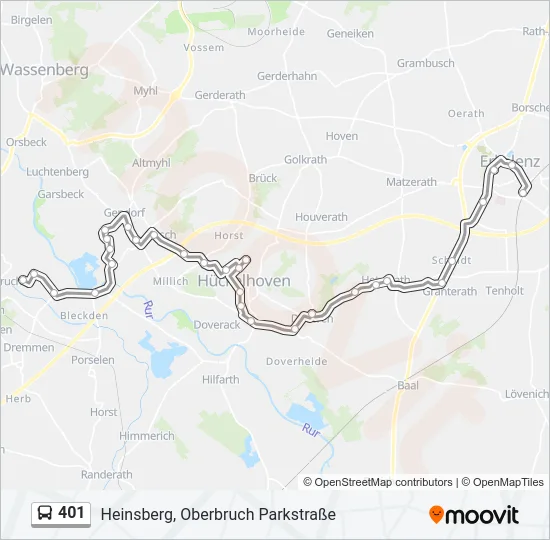 401 Bus Line Map