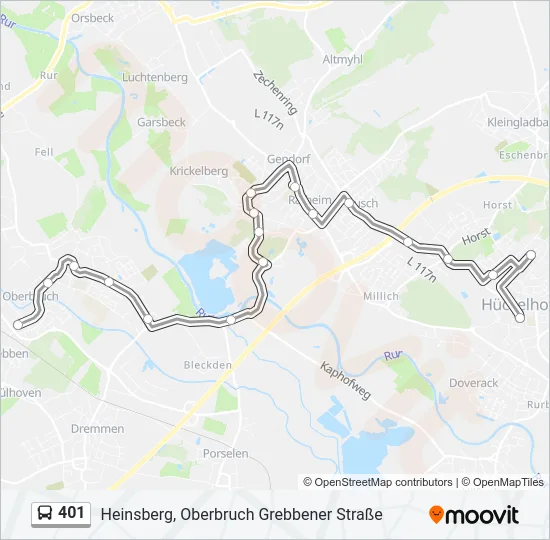401 Bus Line Map