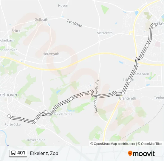 401 Bus Line Map