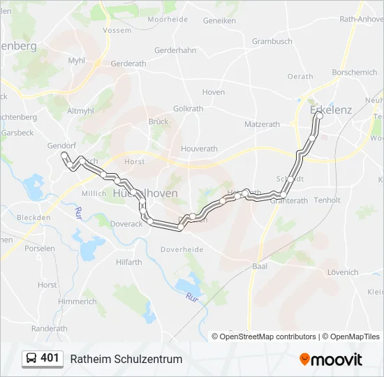 401 Bus Line Map
