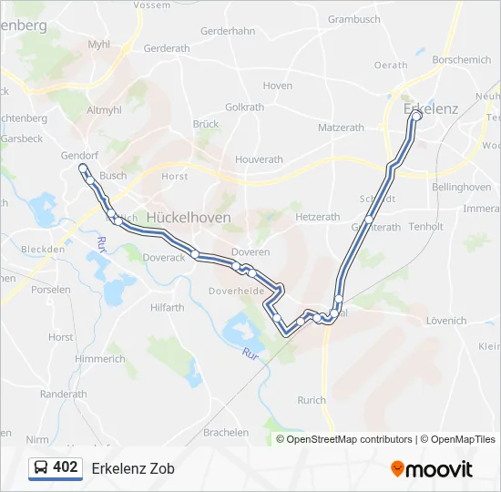 402 Bus Line Map