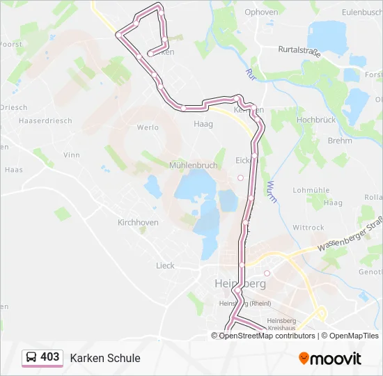 Автобус 403: карта маршрута