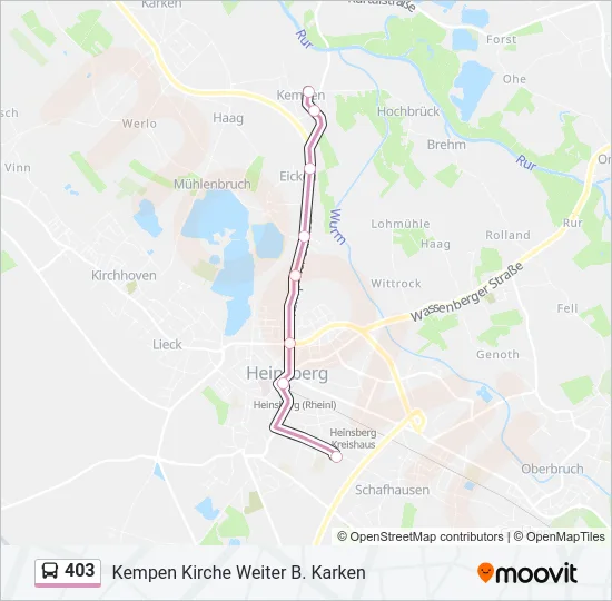 403 Bus Line Map