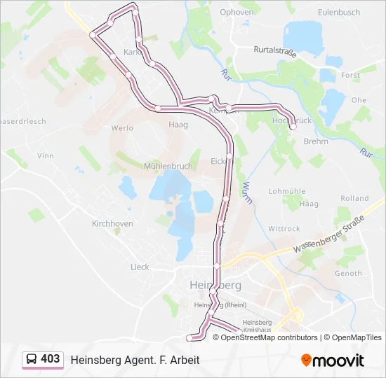 Автобус 403: карта маршрута