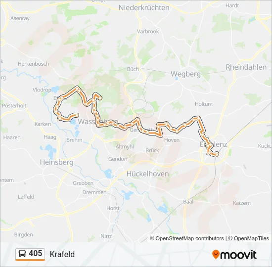 405 Bus Line Map