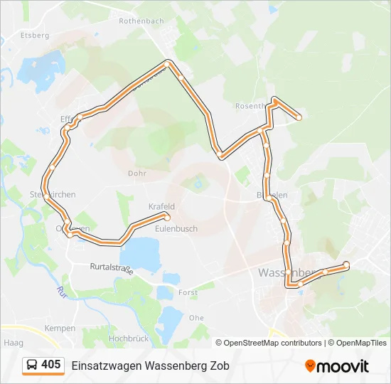 Автобус 405: карта маршрута