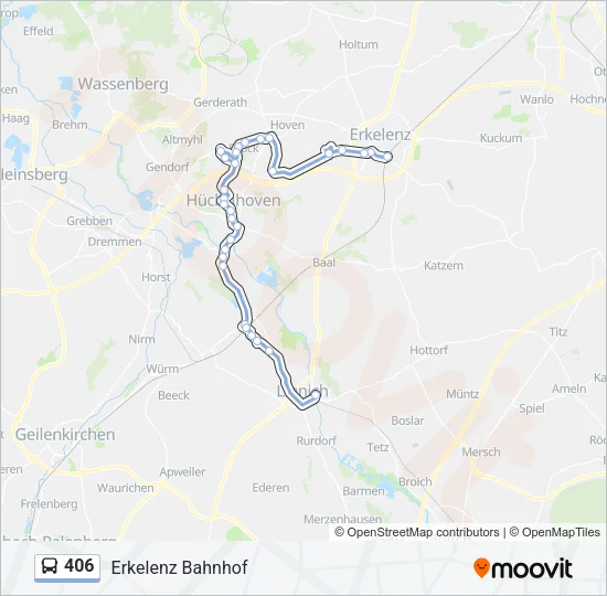 406 Bus Line Map