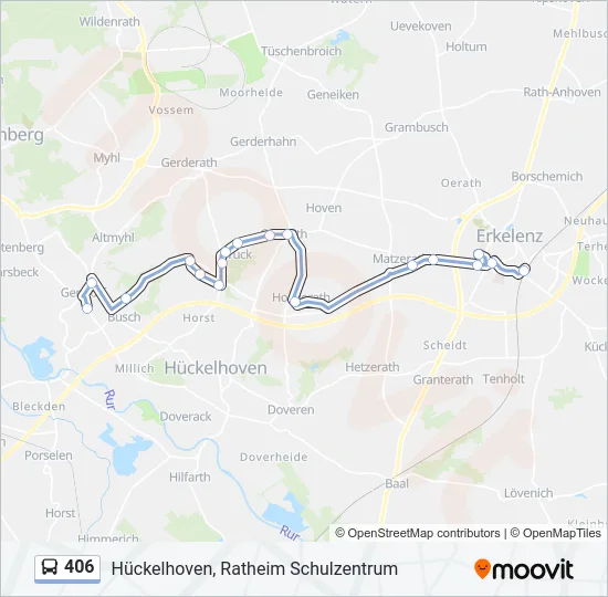 406 Bus Line Map