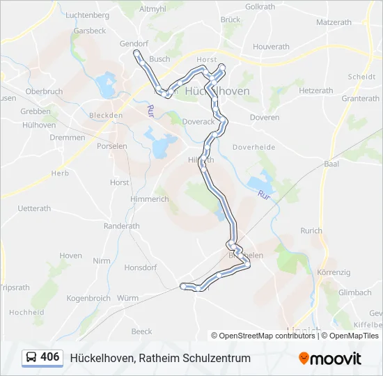 406 Bus Line Map